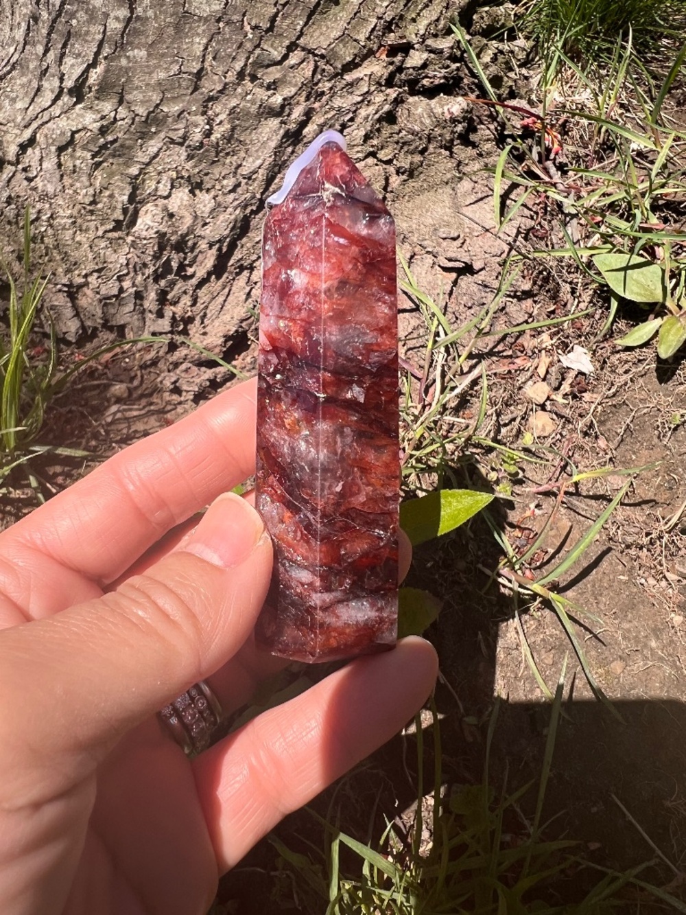 Fire (6) quartz tower | crystal